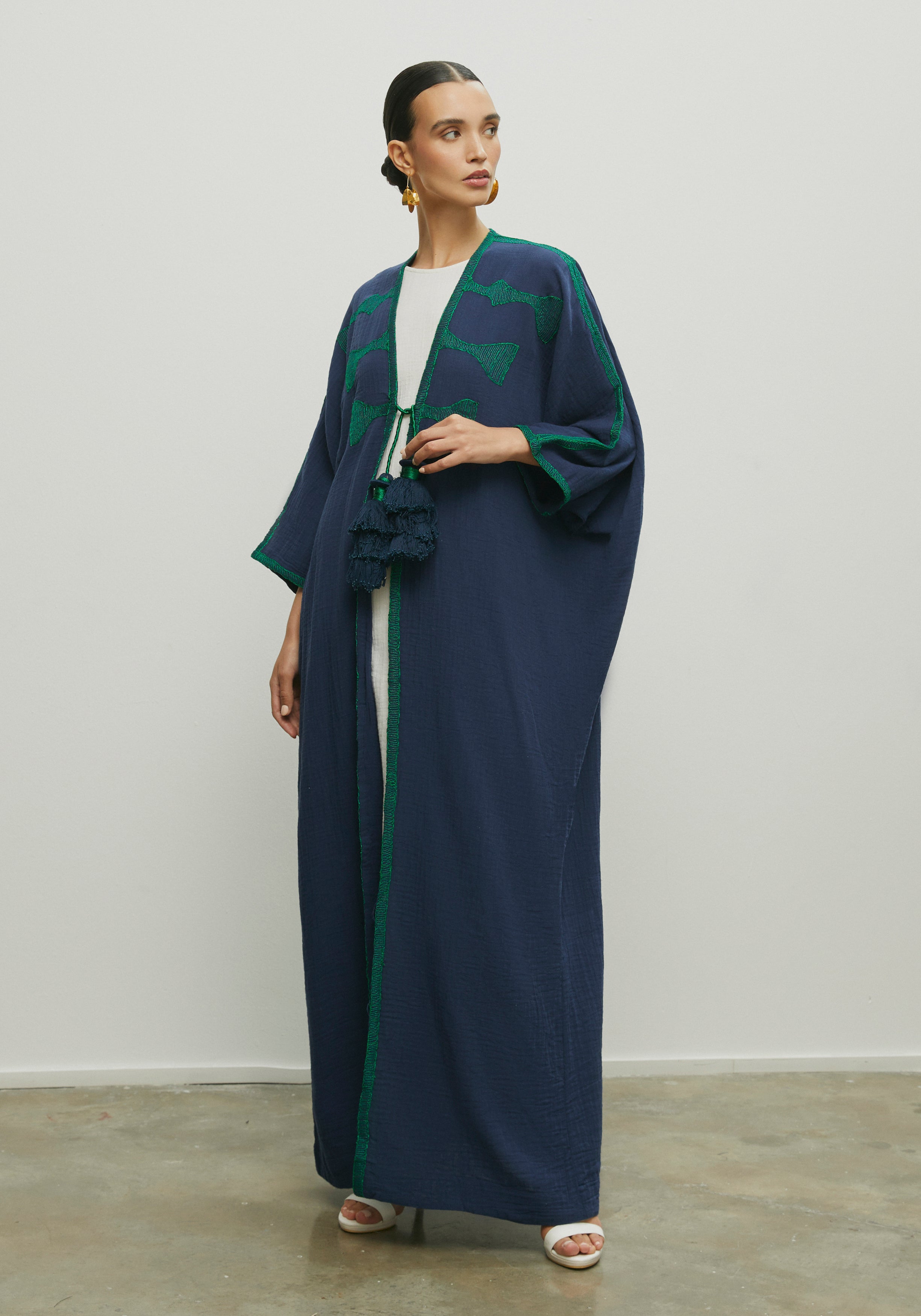 NAVY TASSELS ABAYA/SHAYLA