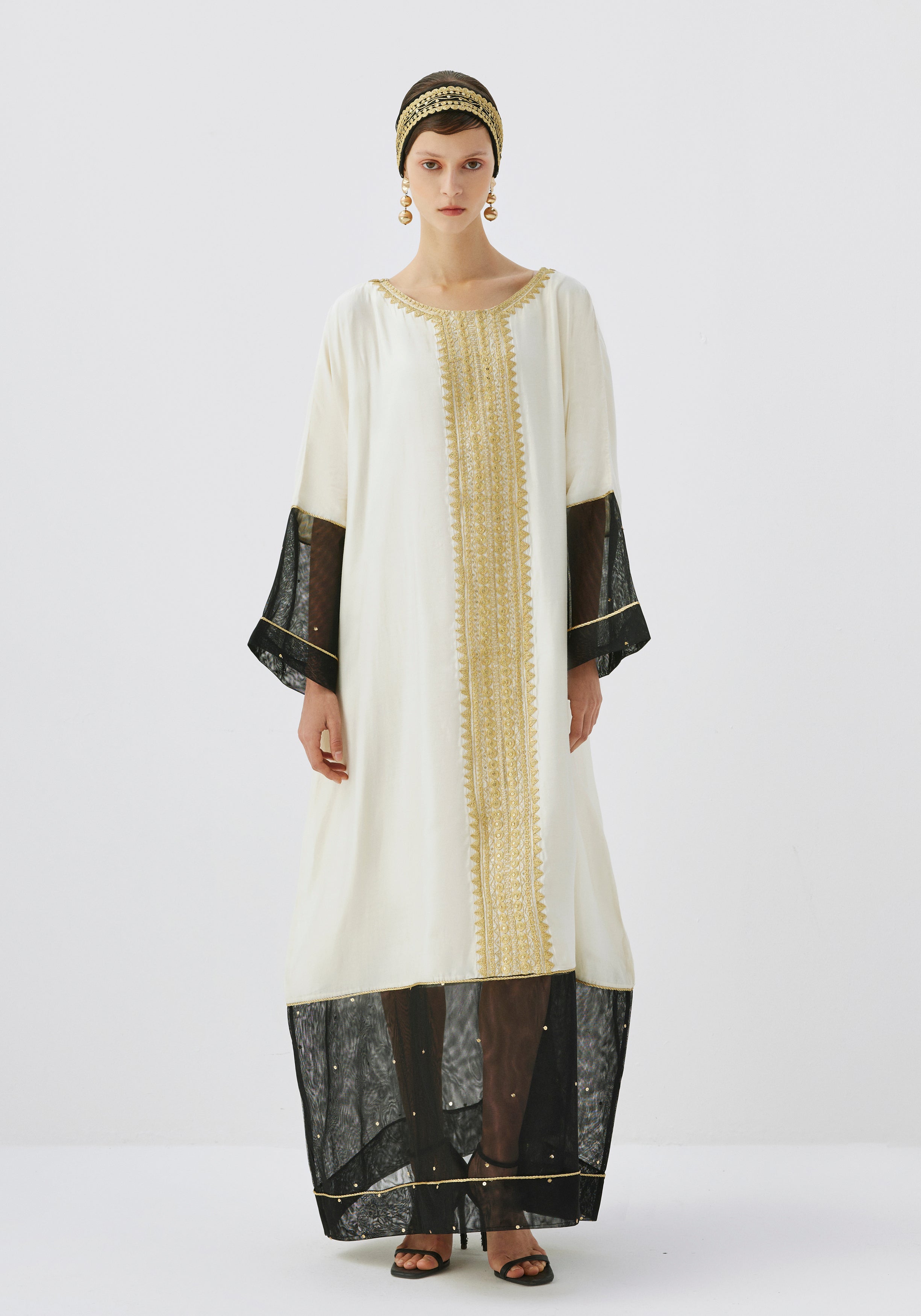 Founding Day off white Kaftan/Headband