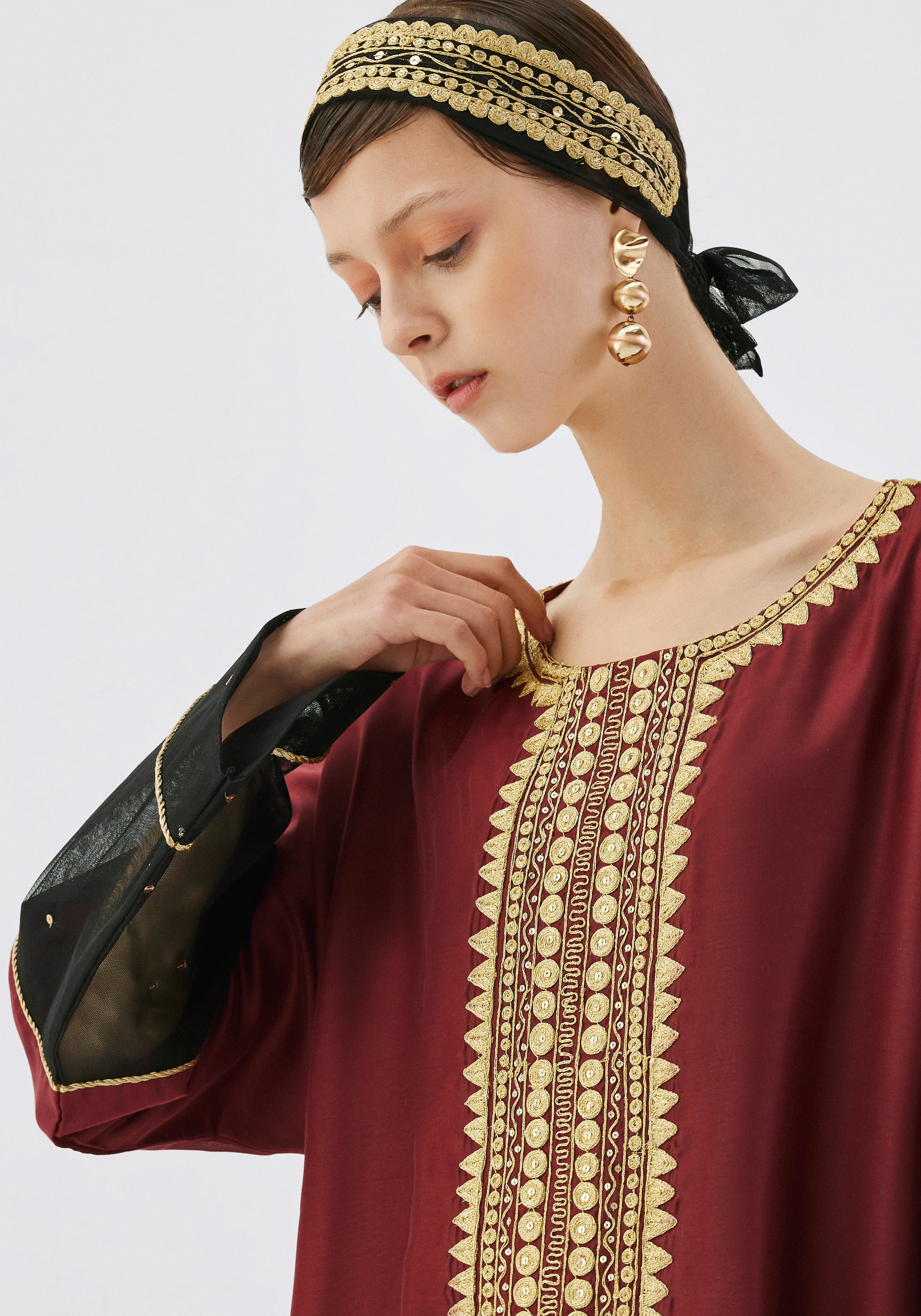 Founding Day Maroon Kaftan/Headband