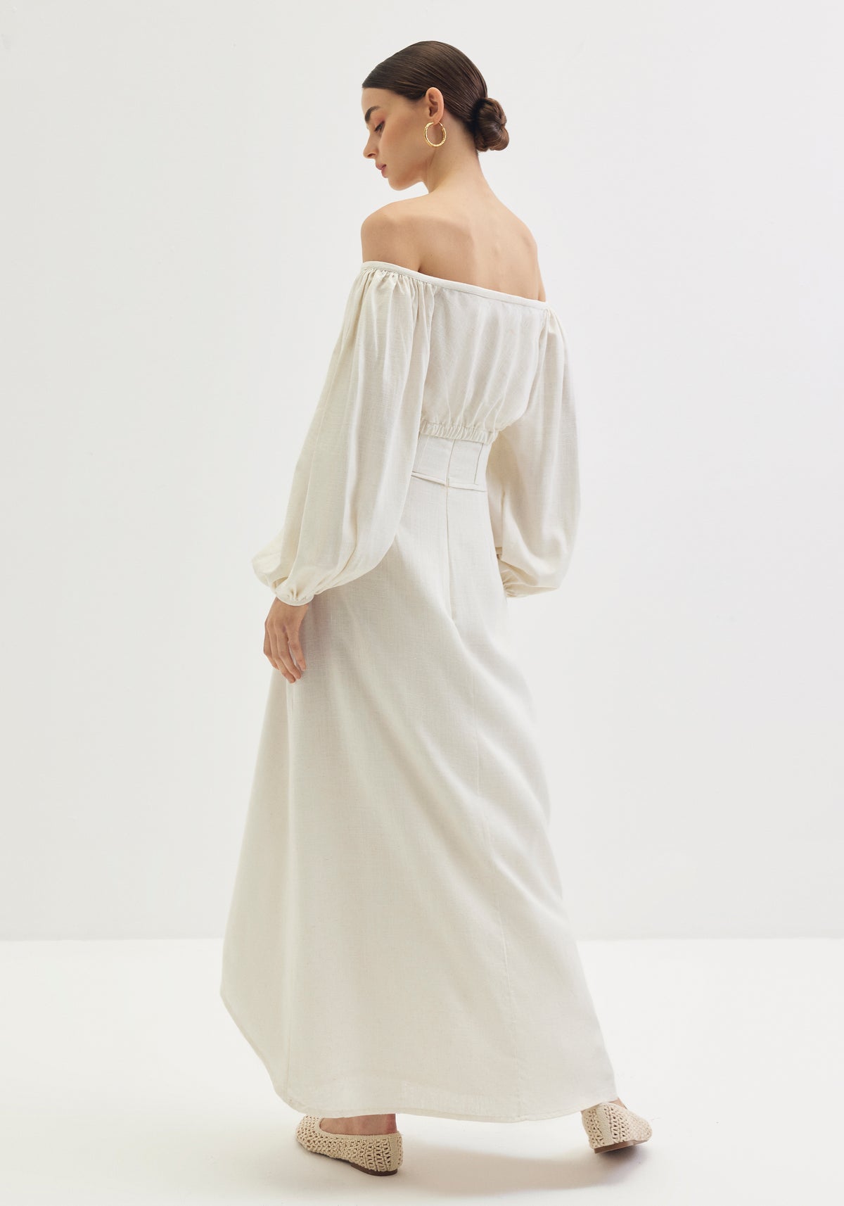 Cropped linen top
