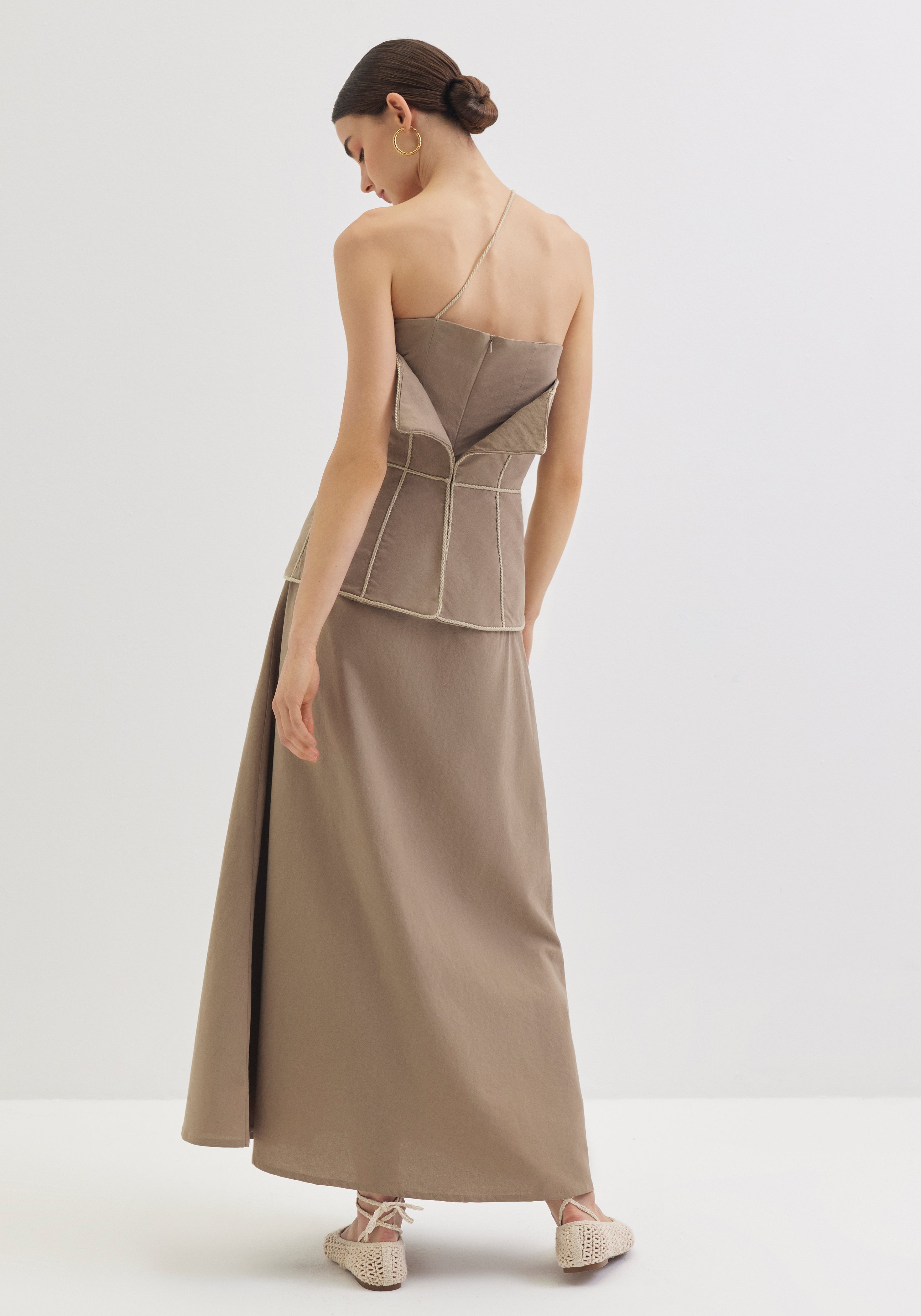 Strapless Dress with Corset