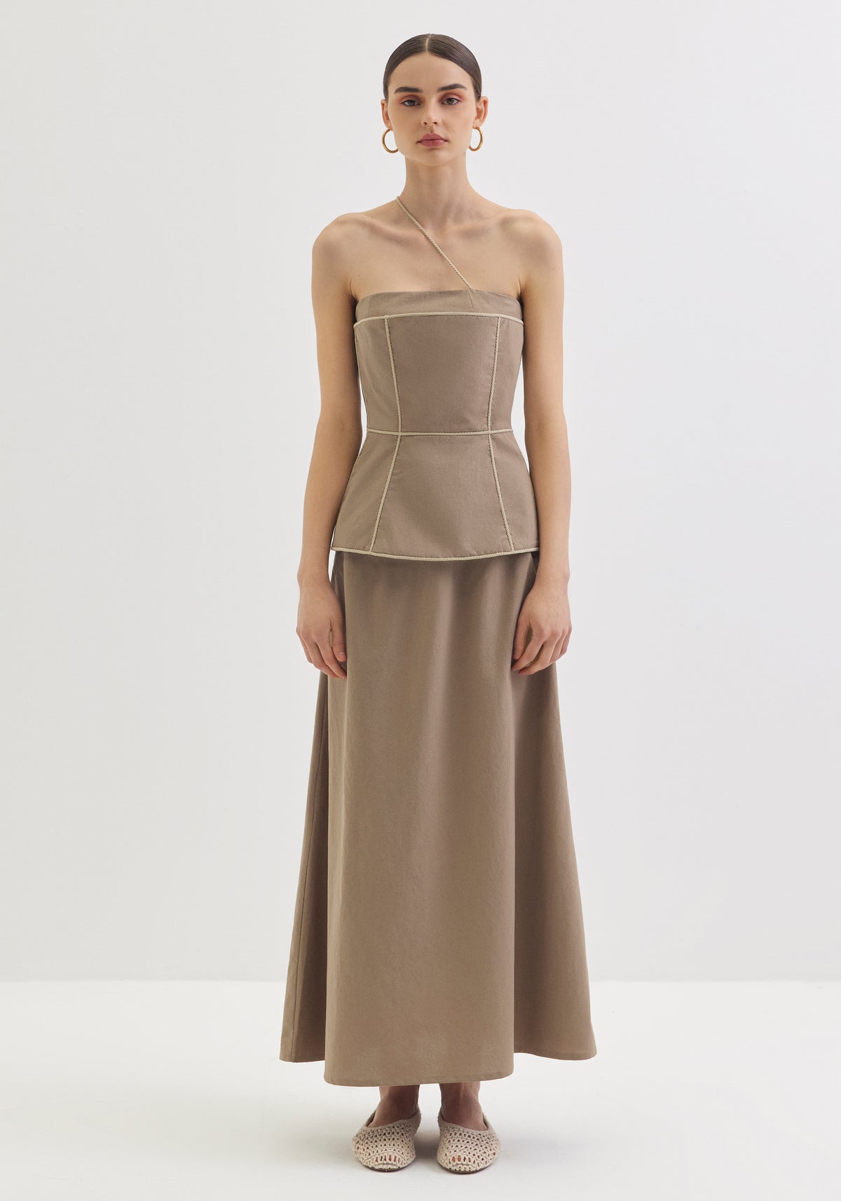 Strapless Dress with Corset