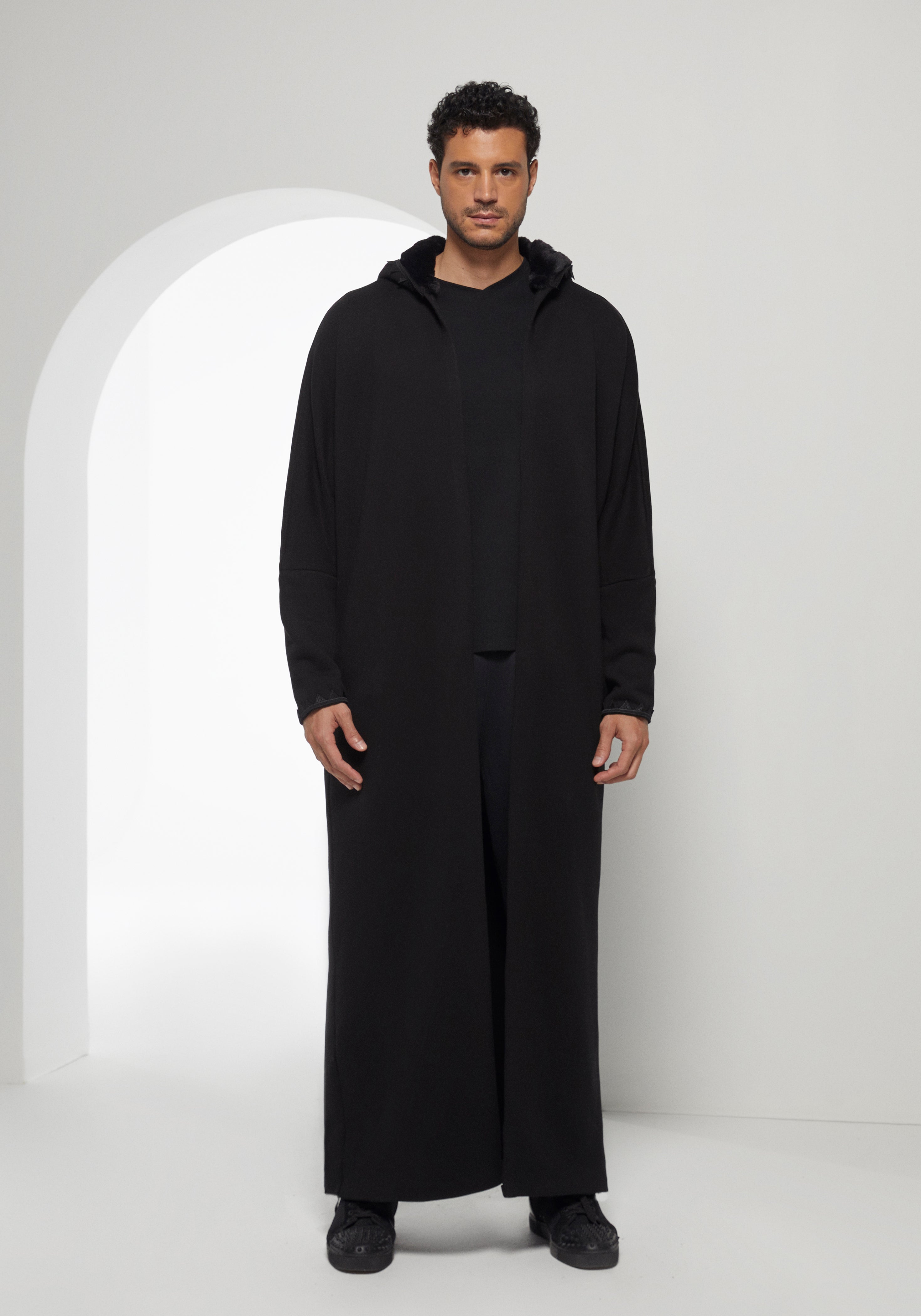 Hooded Farwa Coat