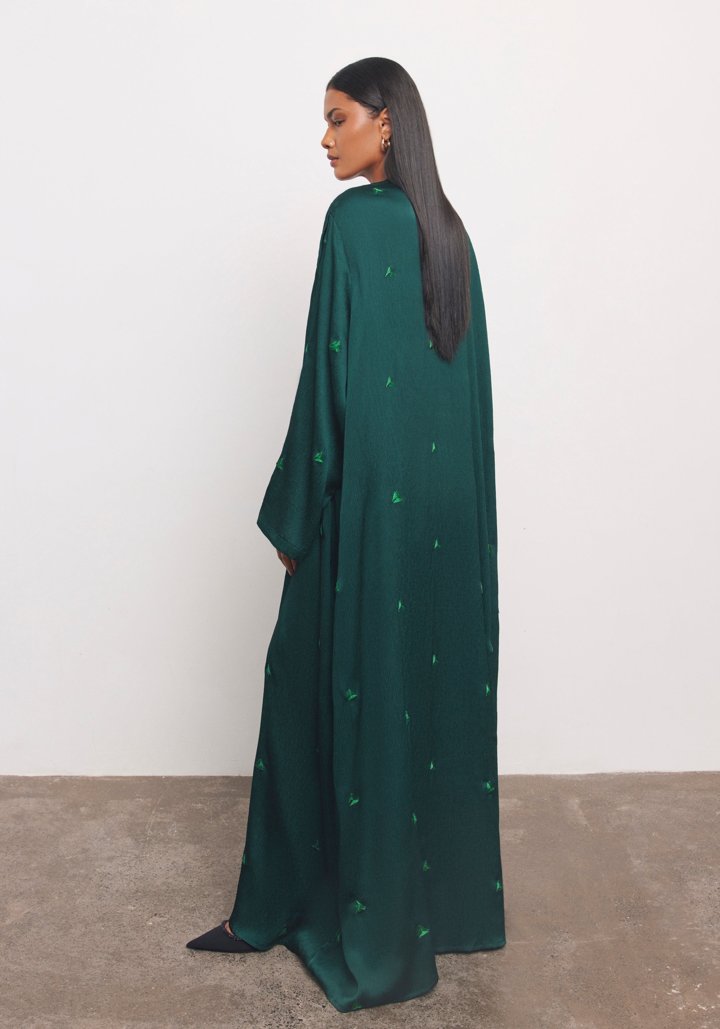 Teal Abaya & Shayla in Triangle Style
