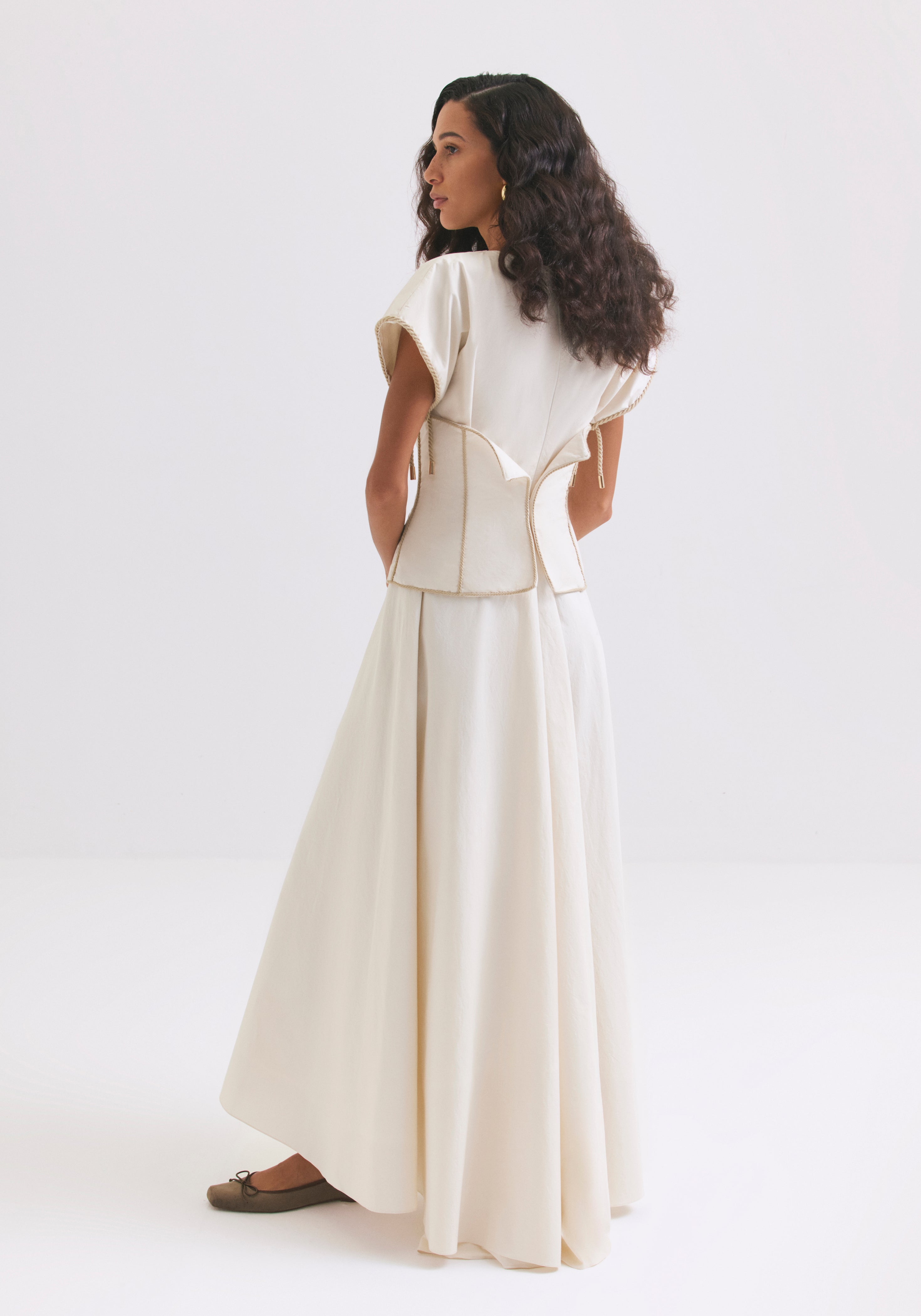 Corset Dress in Cream