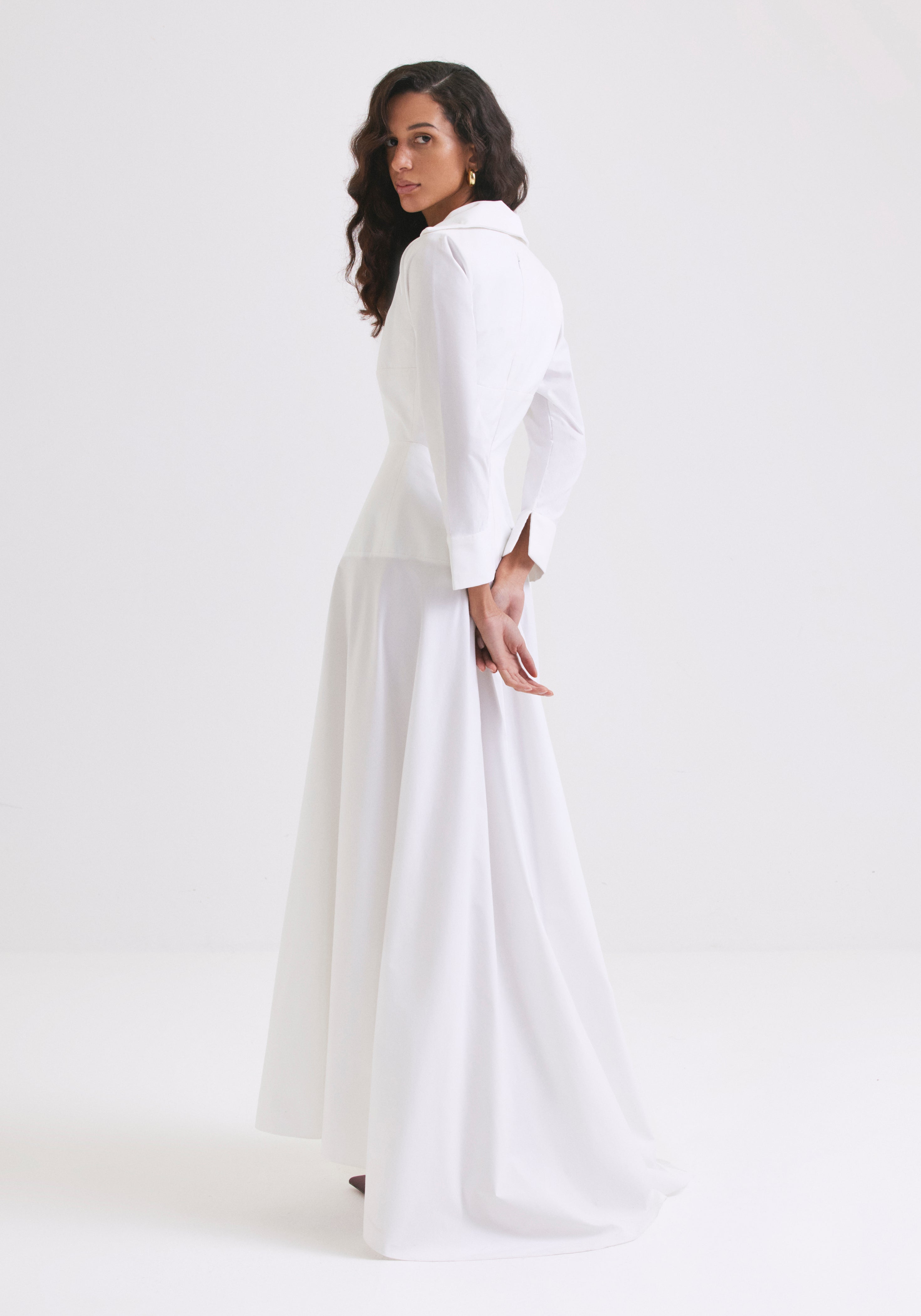 White shirt dress