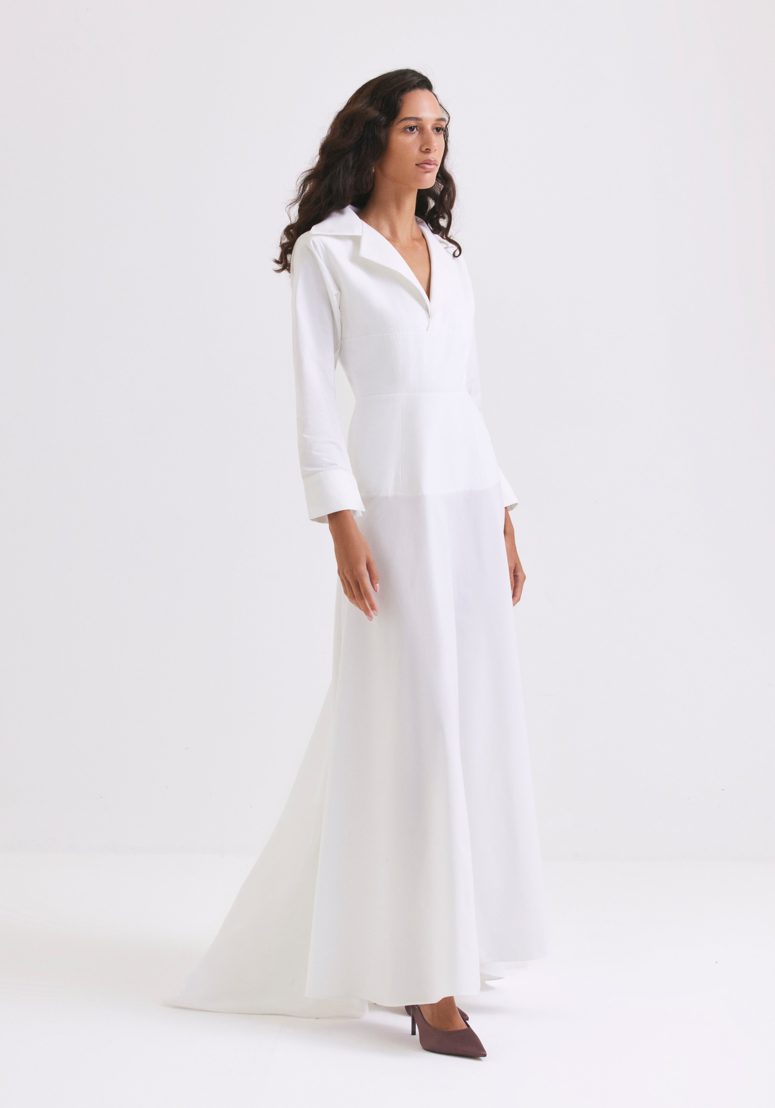 White shirt dress
