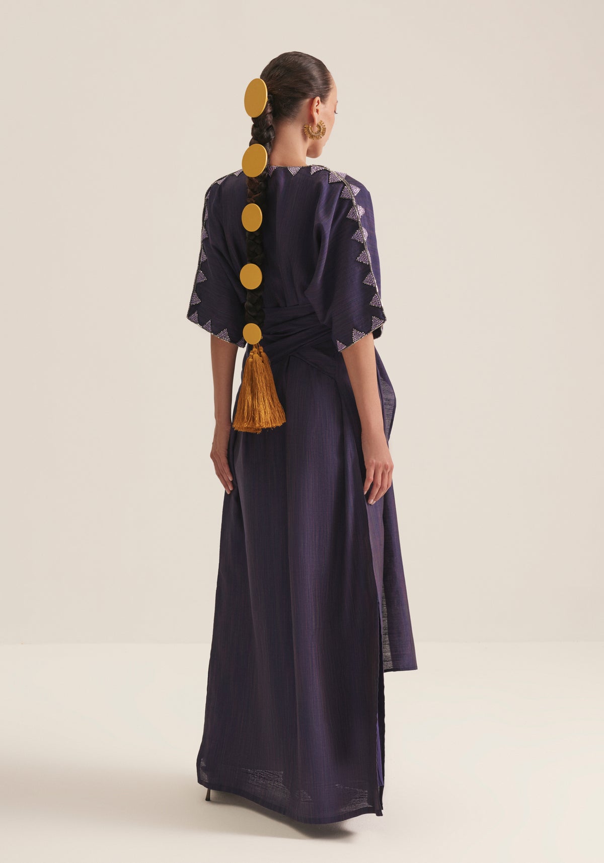 Purple wrap kaftan