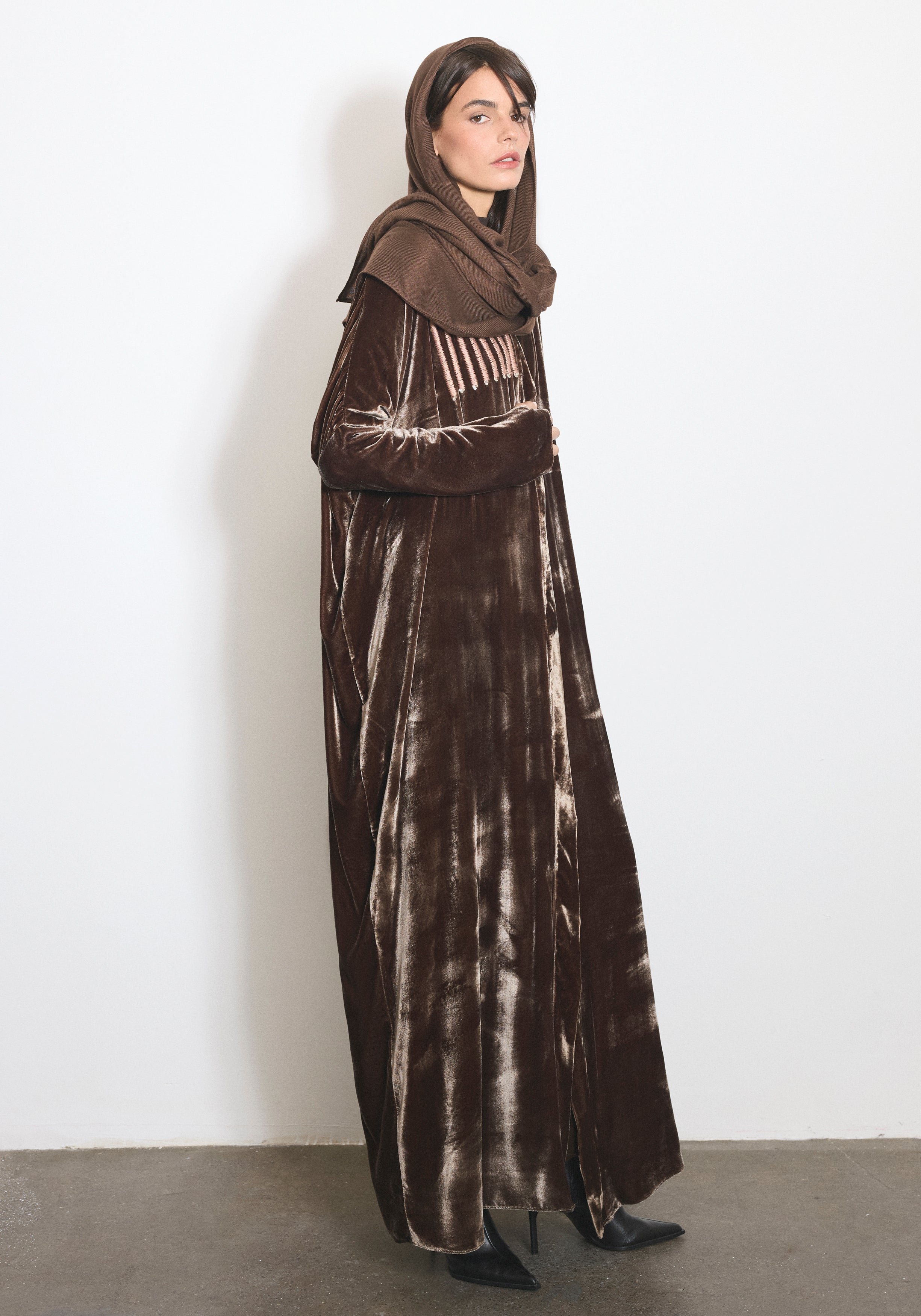 Velvet Mocha Abaya & Shayla