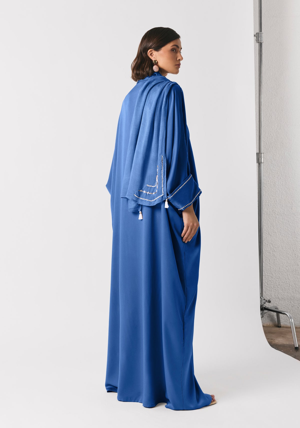 indigo blue Abaya and Shayla