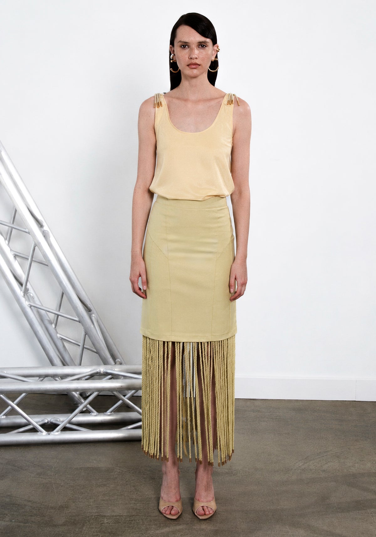 Yellow Sleeveless Blouse
