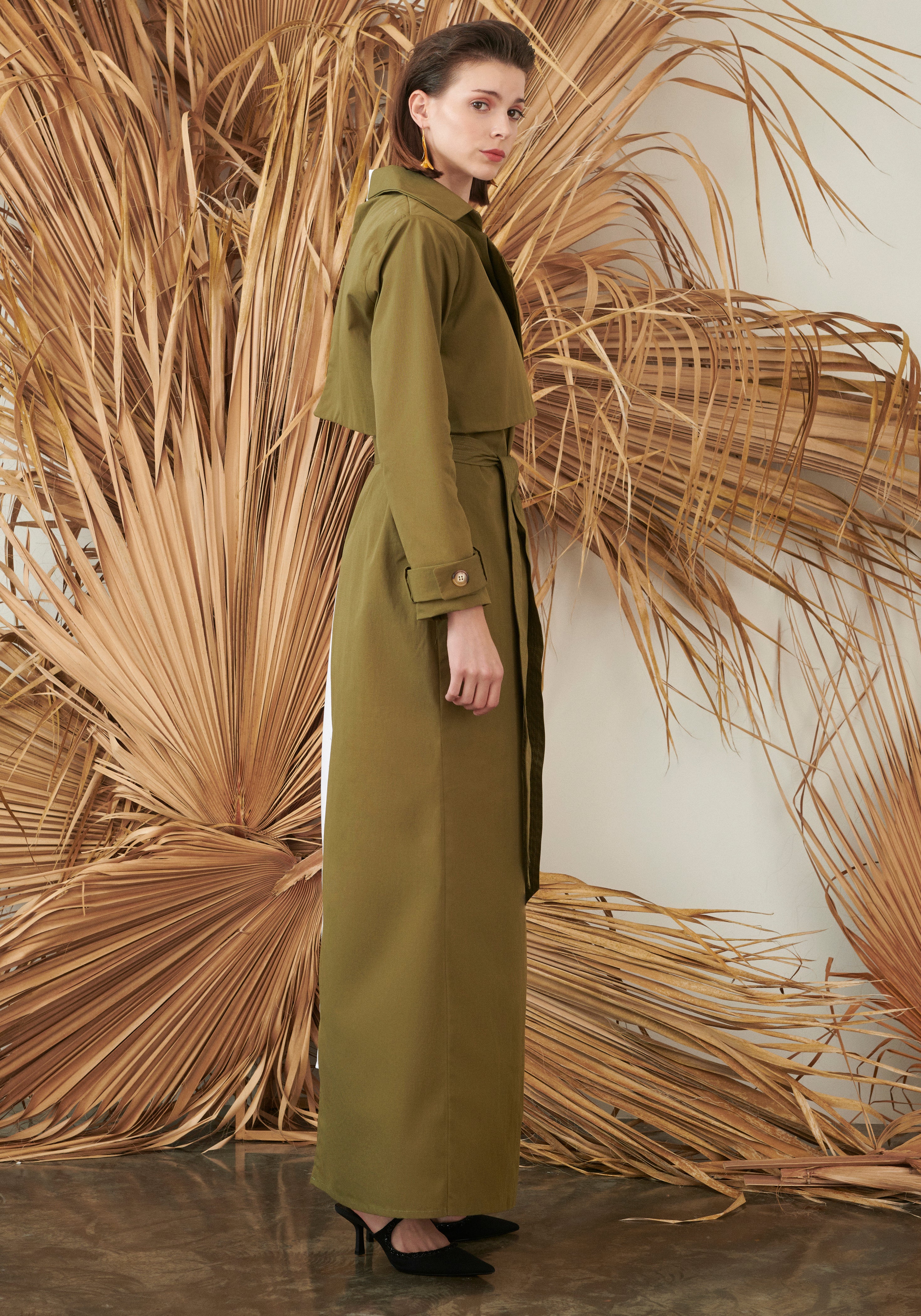 Belted Trench Dress