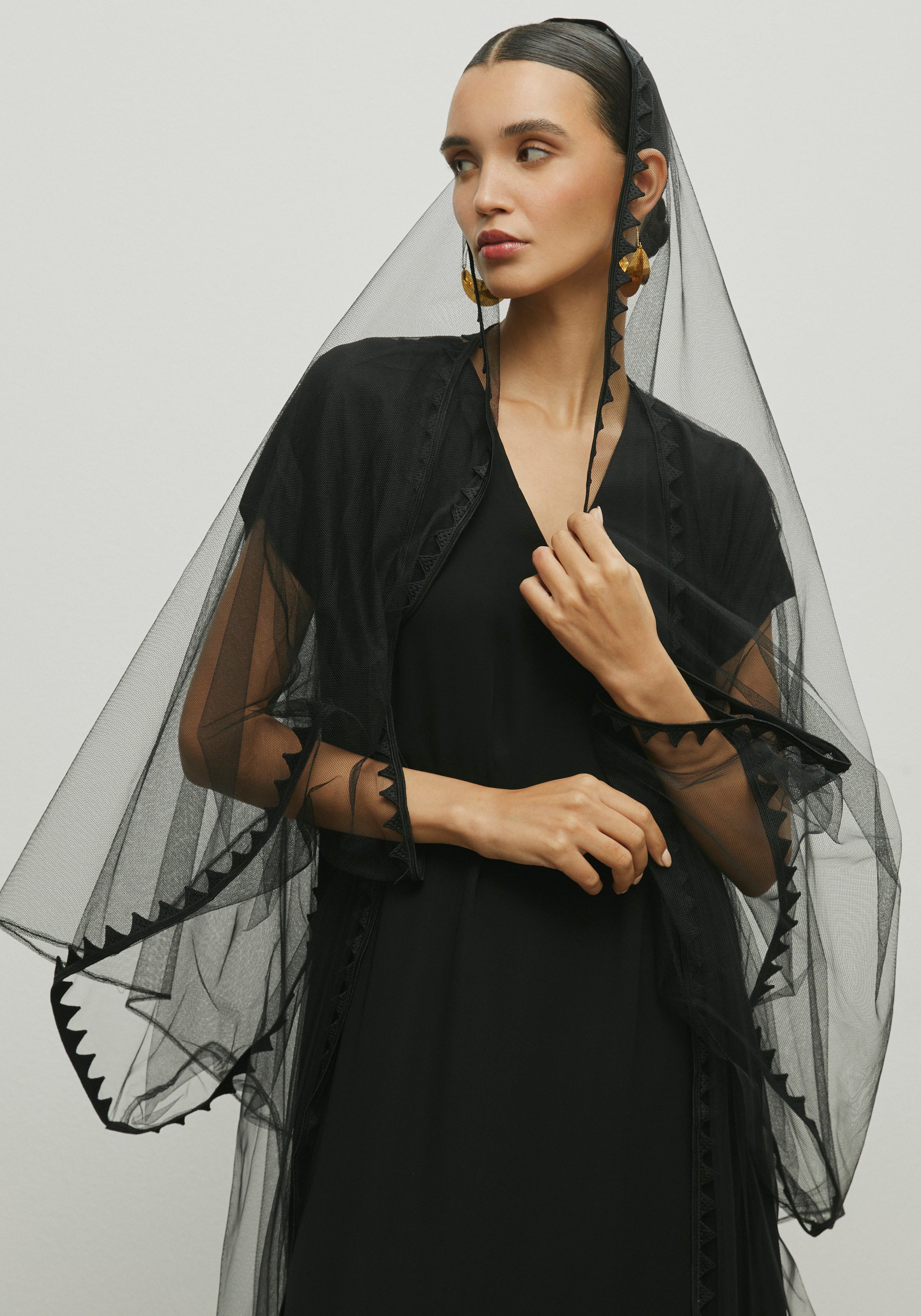 TULLE BLACK ABAYA/SHAYLA