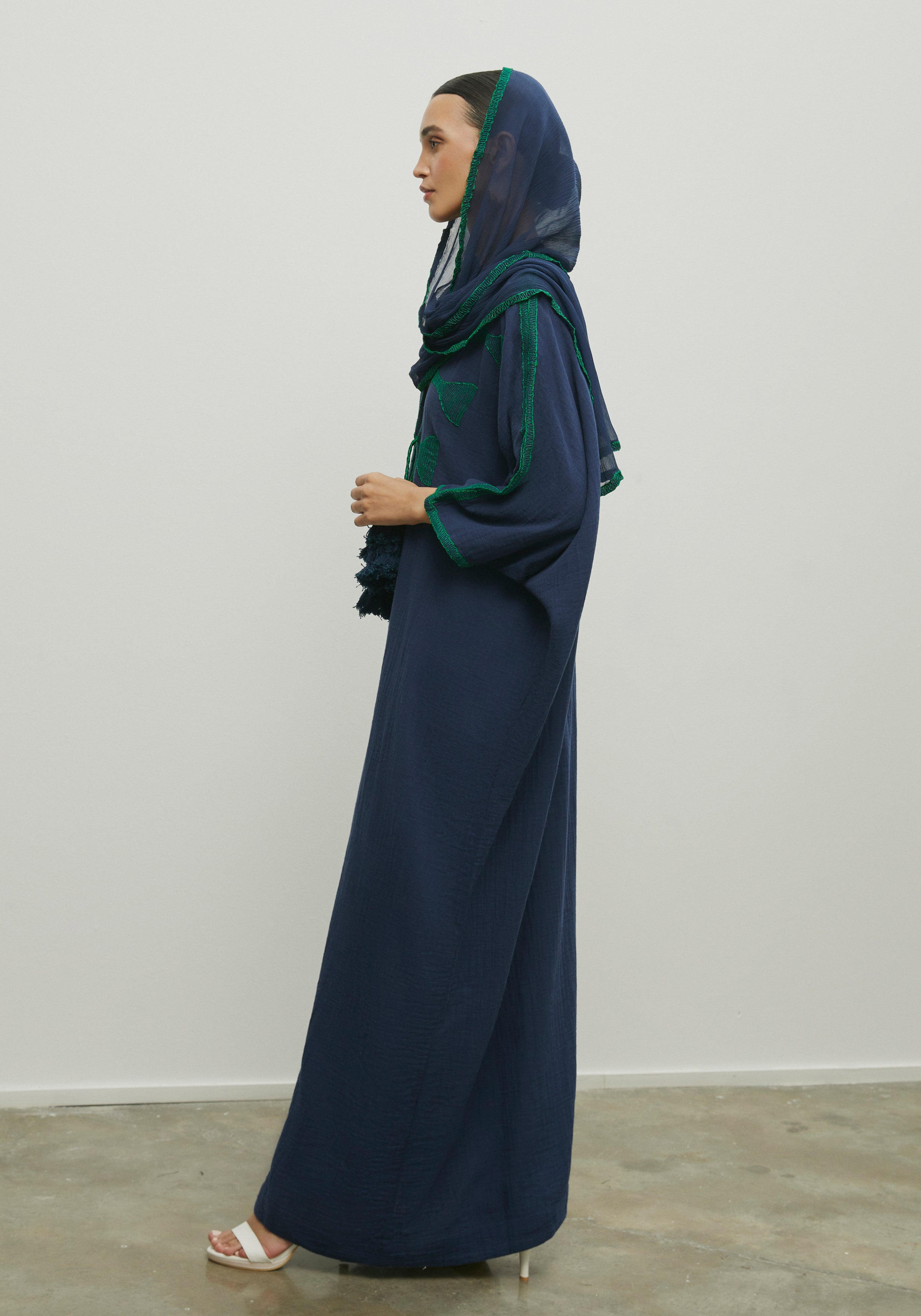 NAVY TASSELS ABAYA/SHAYLA