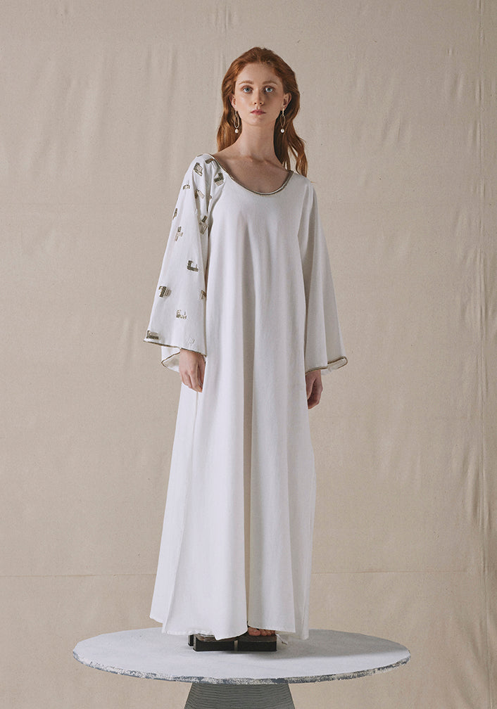 White Embroidered Kaftan