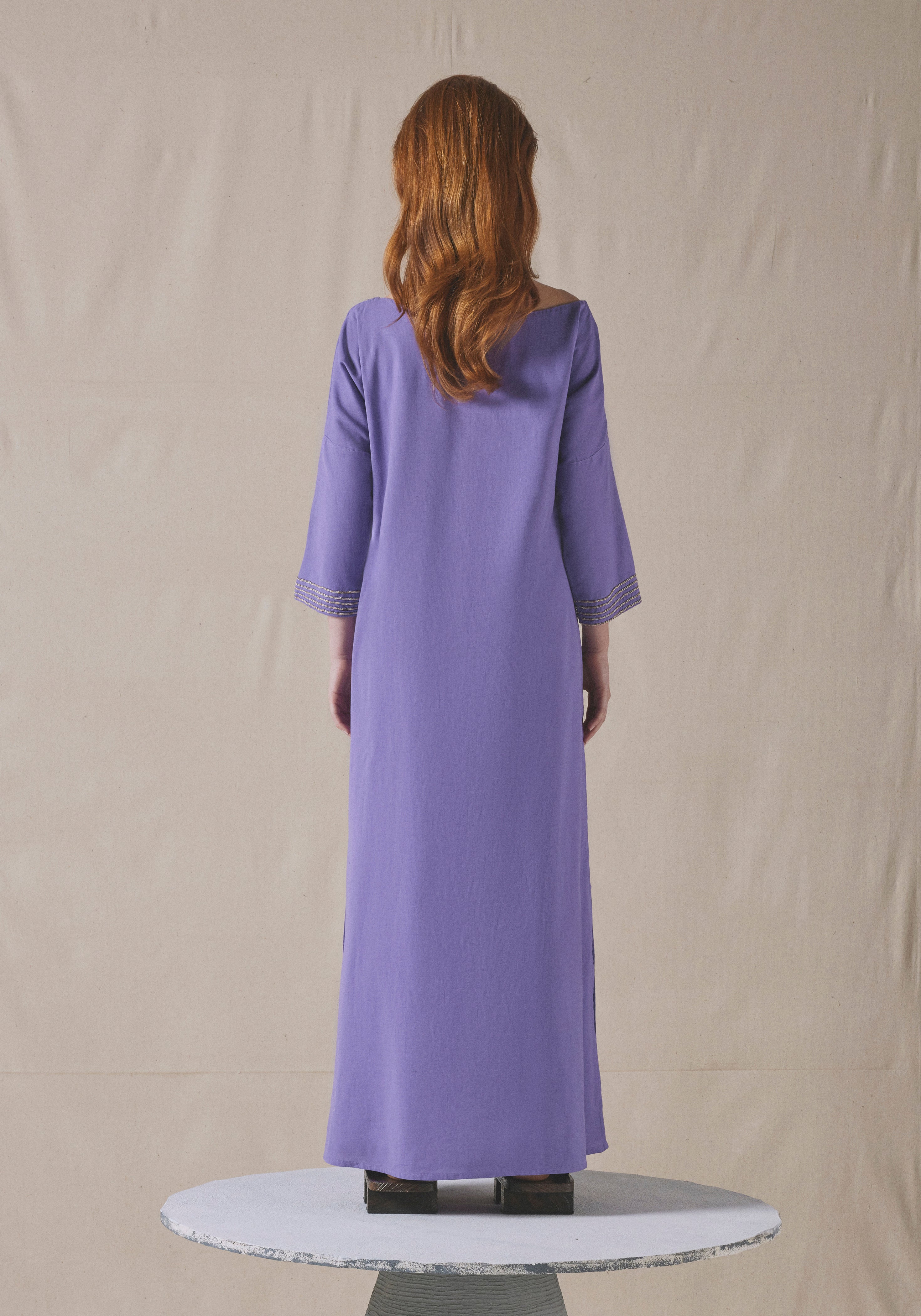Lavender Embroidered Kaftan