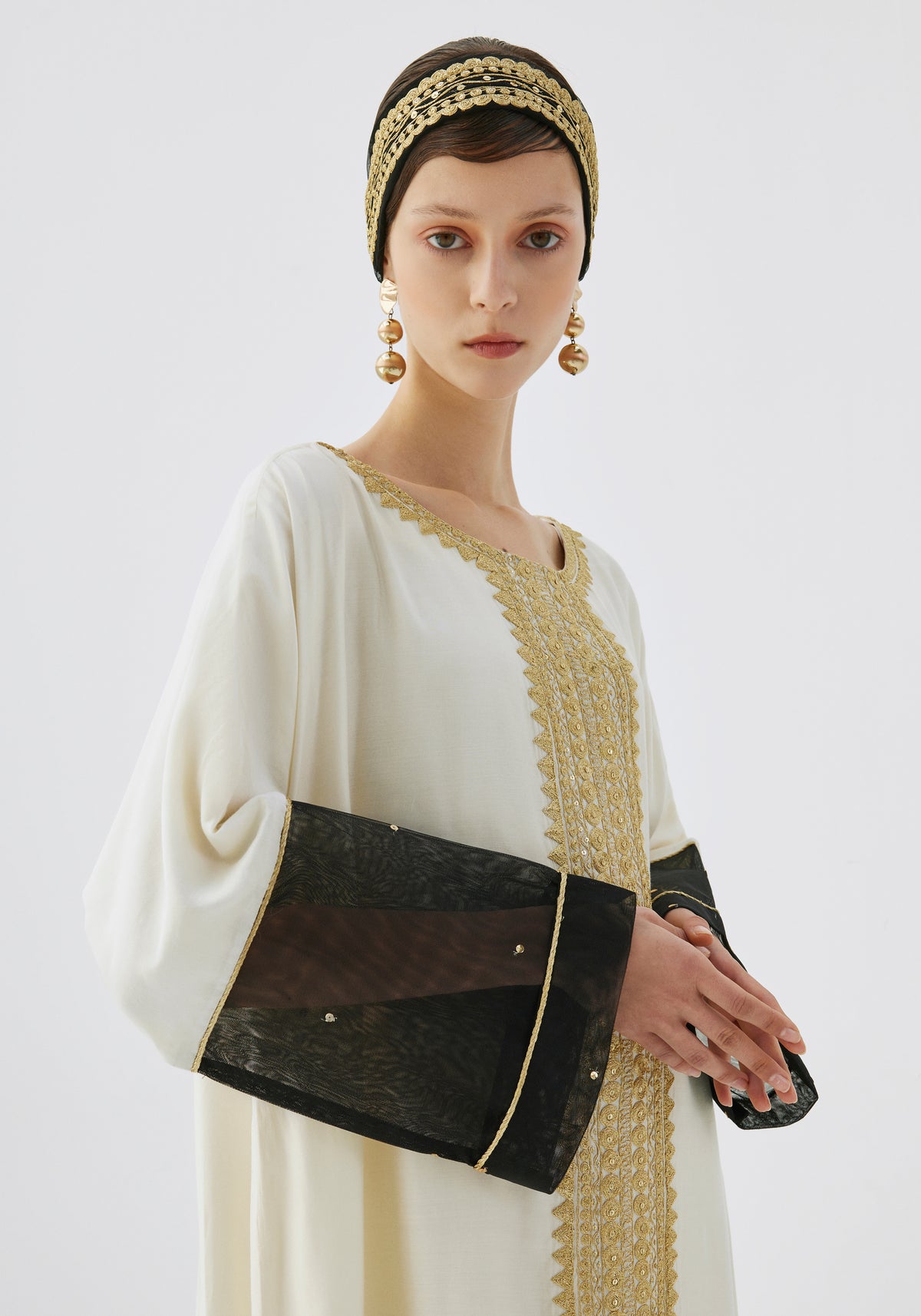 Founding Day off white Kaftan/Headband