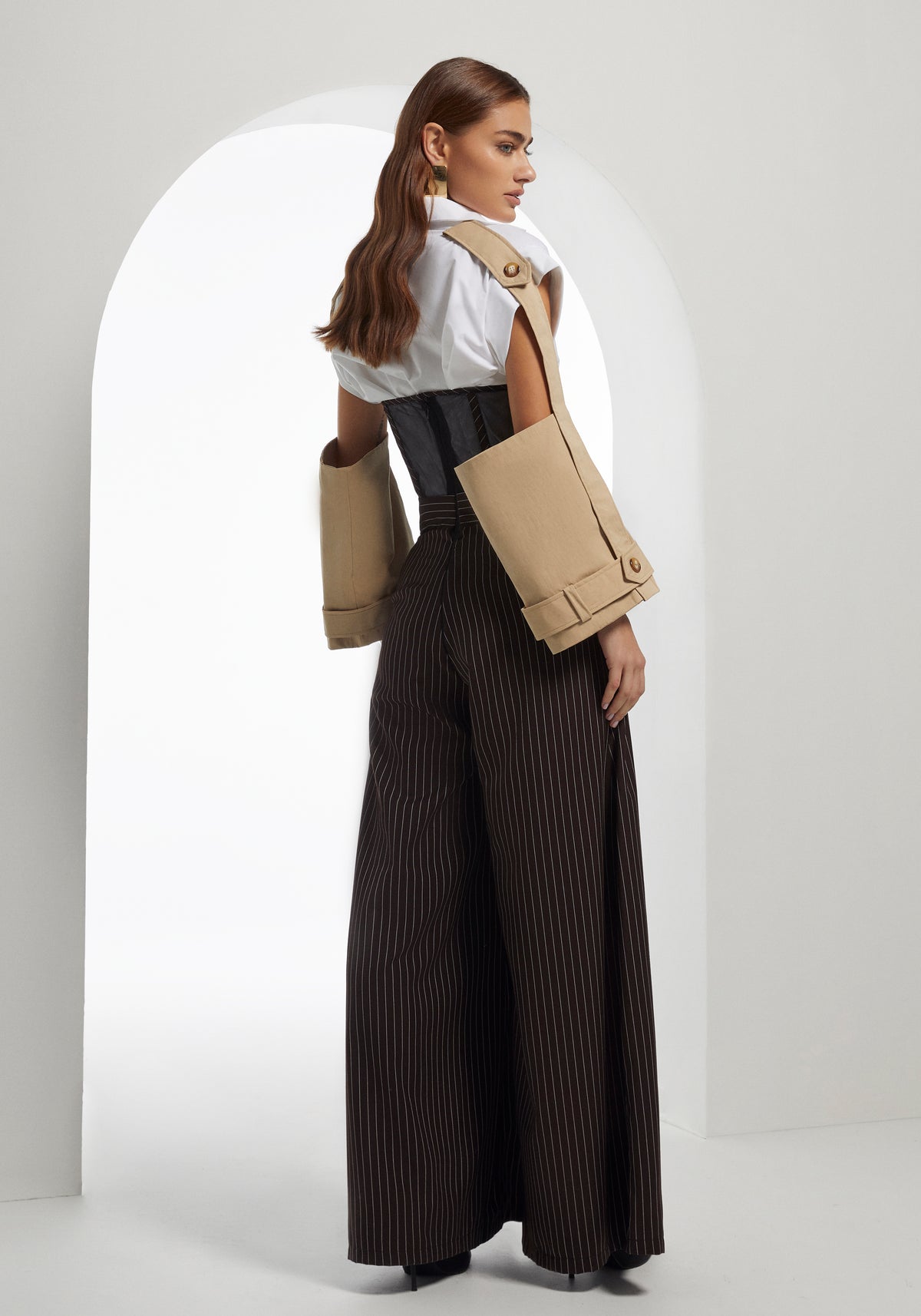 Pinstriped Pant-Corset