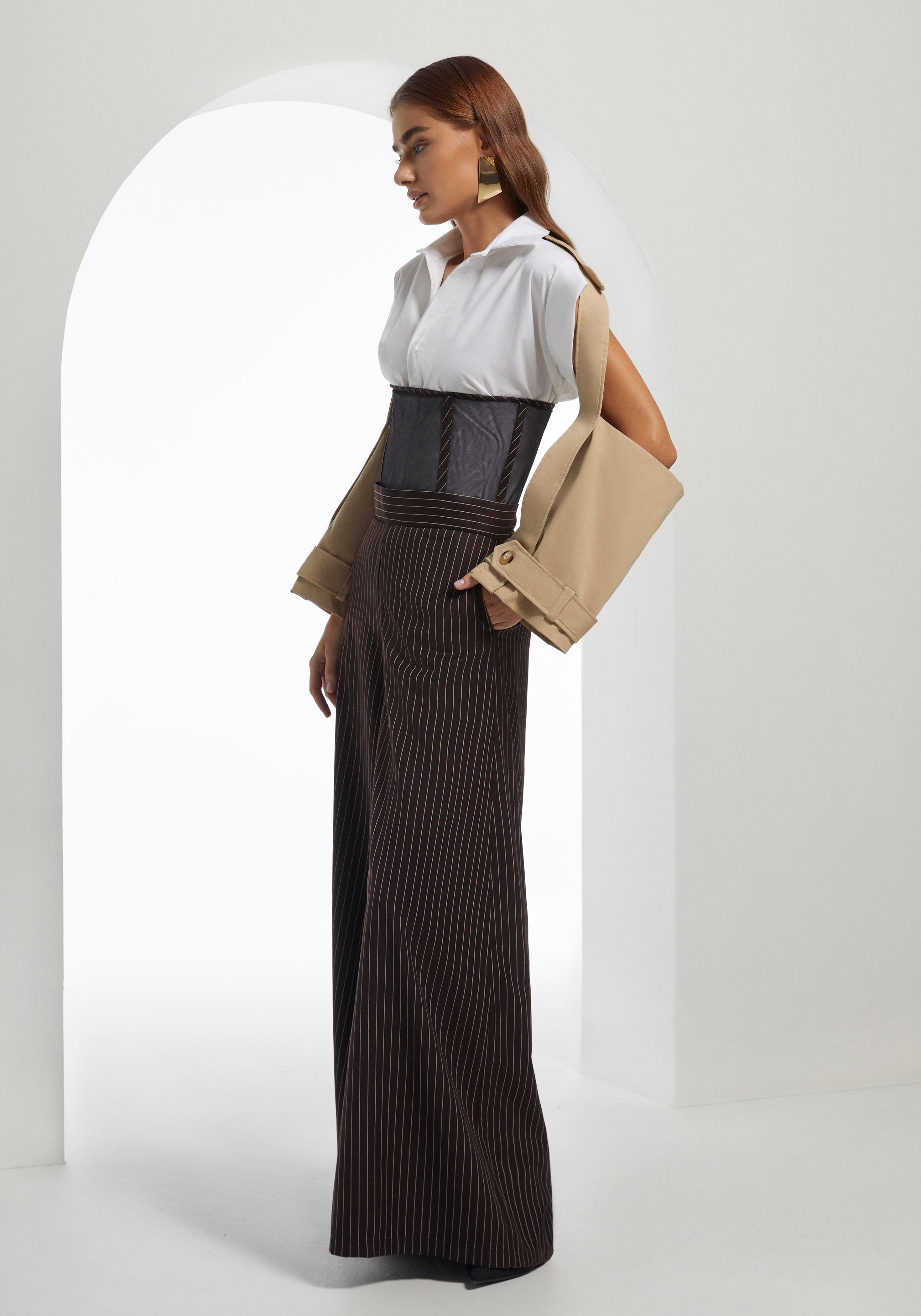 Pinstriped Pant-Corset
