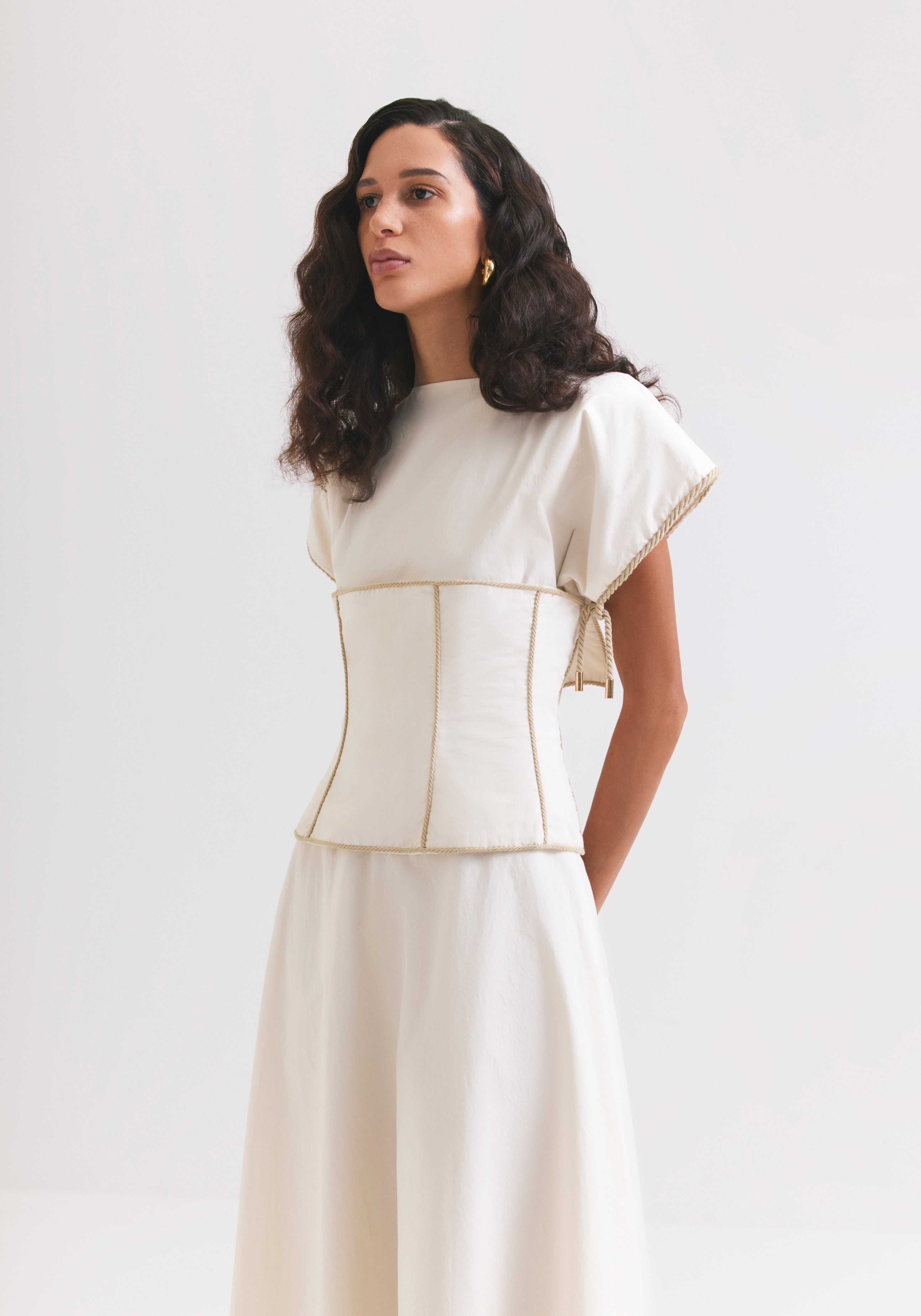 Corset Dress in Cream