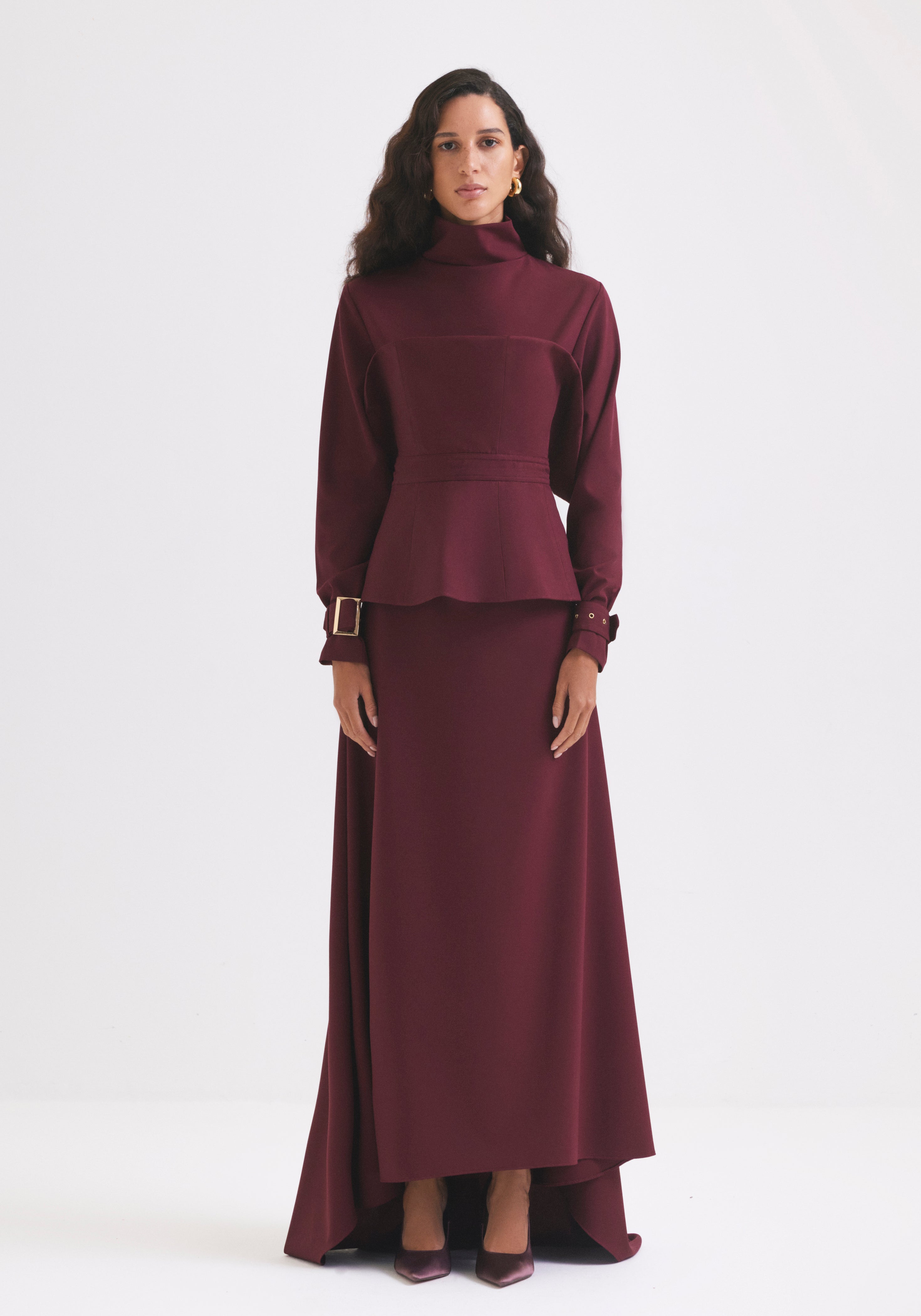 Maroon Corset Dress