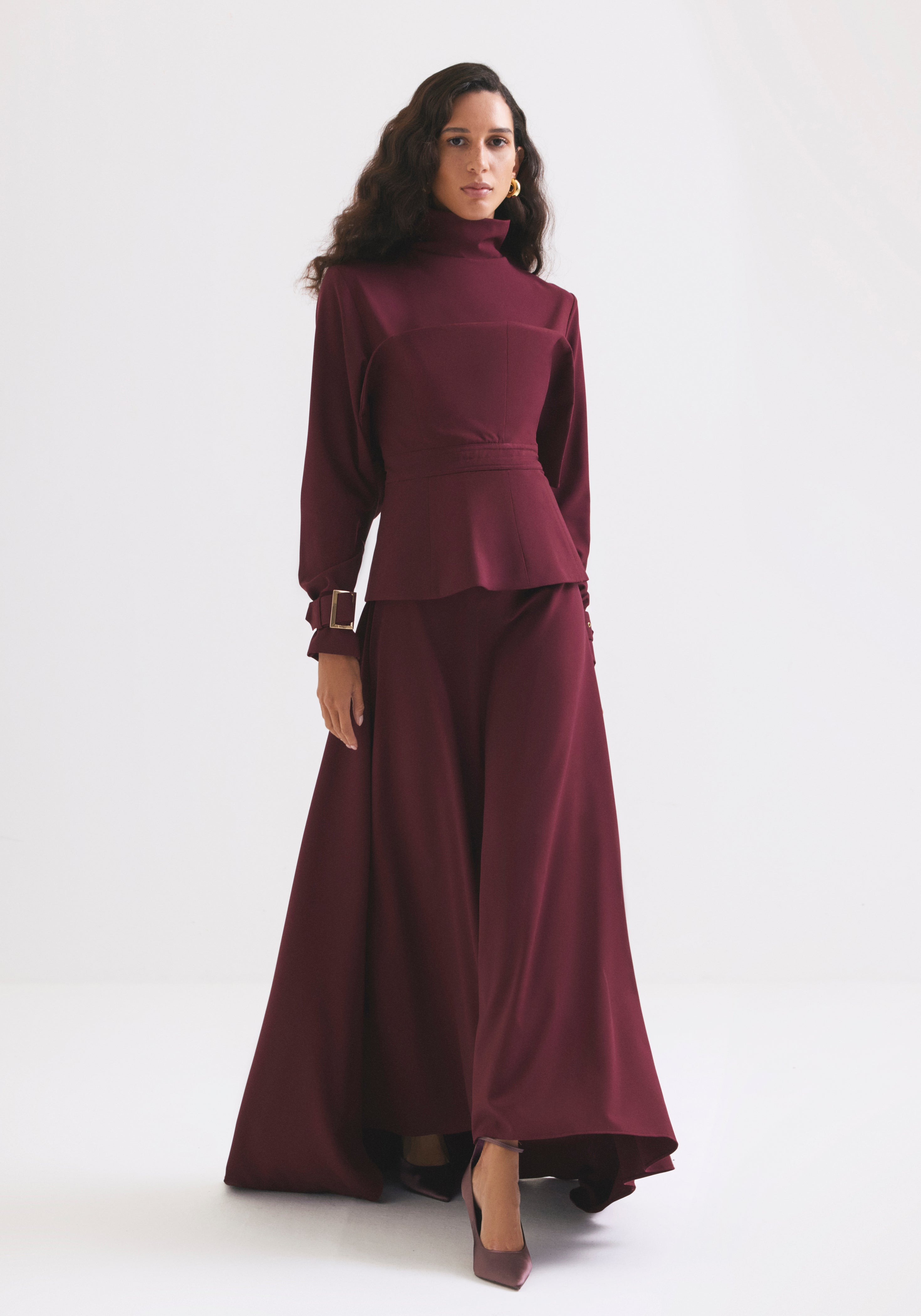 Maroon Corset Dress