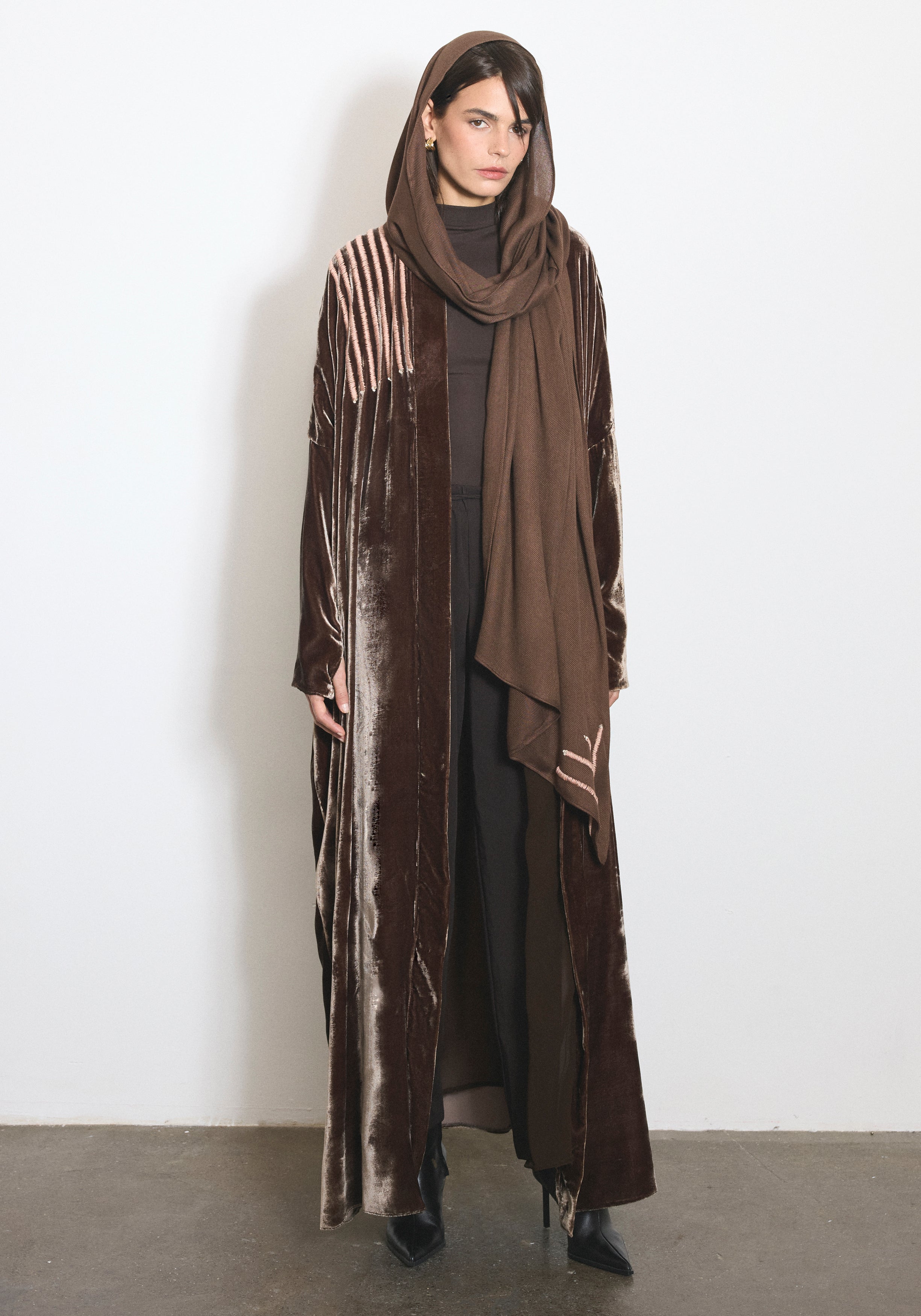 Velvet Mocha Abaya & Shayla