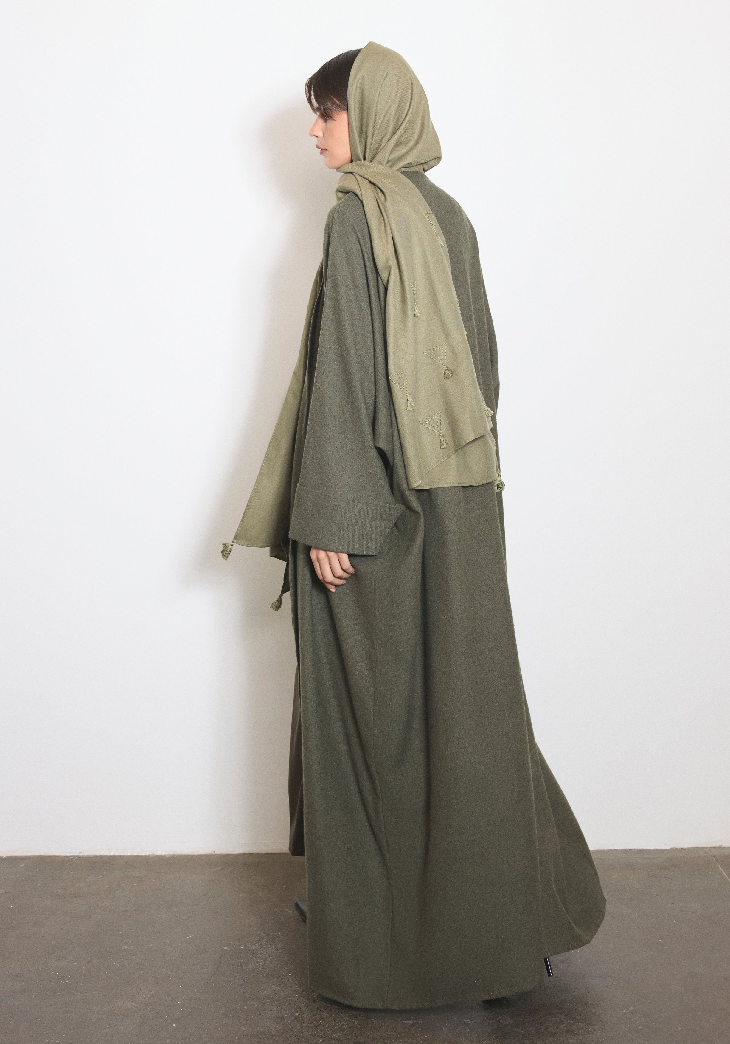 Wool Moss Abaya & Shayla