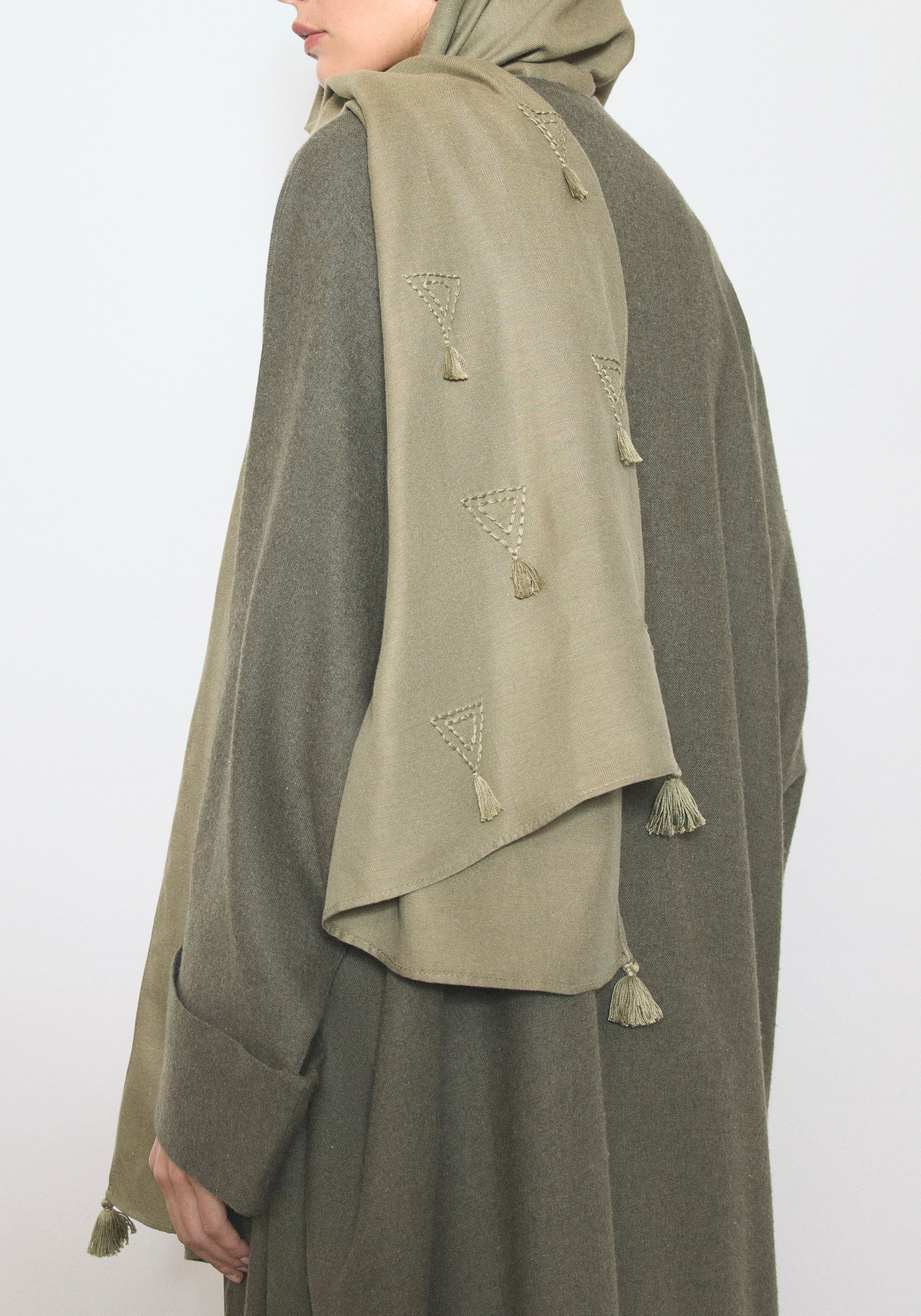 Wool Moss Abaya & Shayla