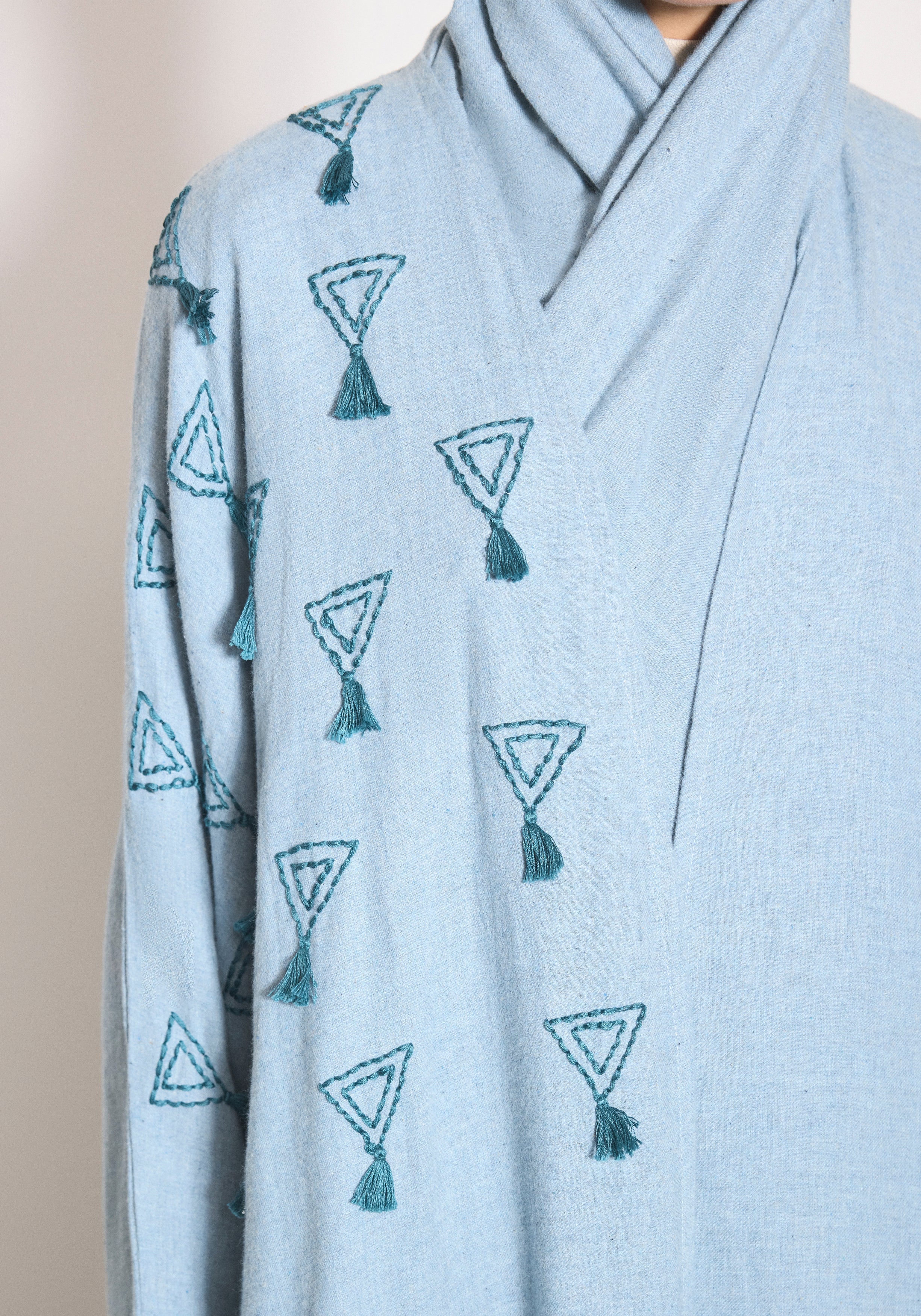 Wool Blue Abaya & Shayla