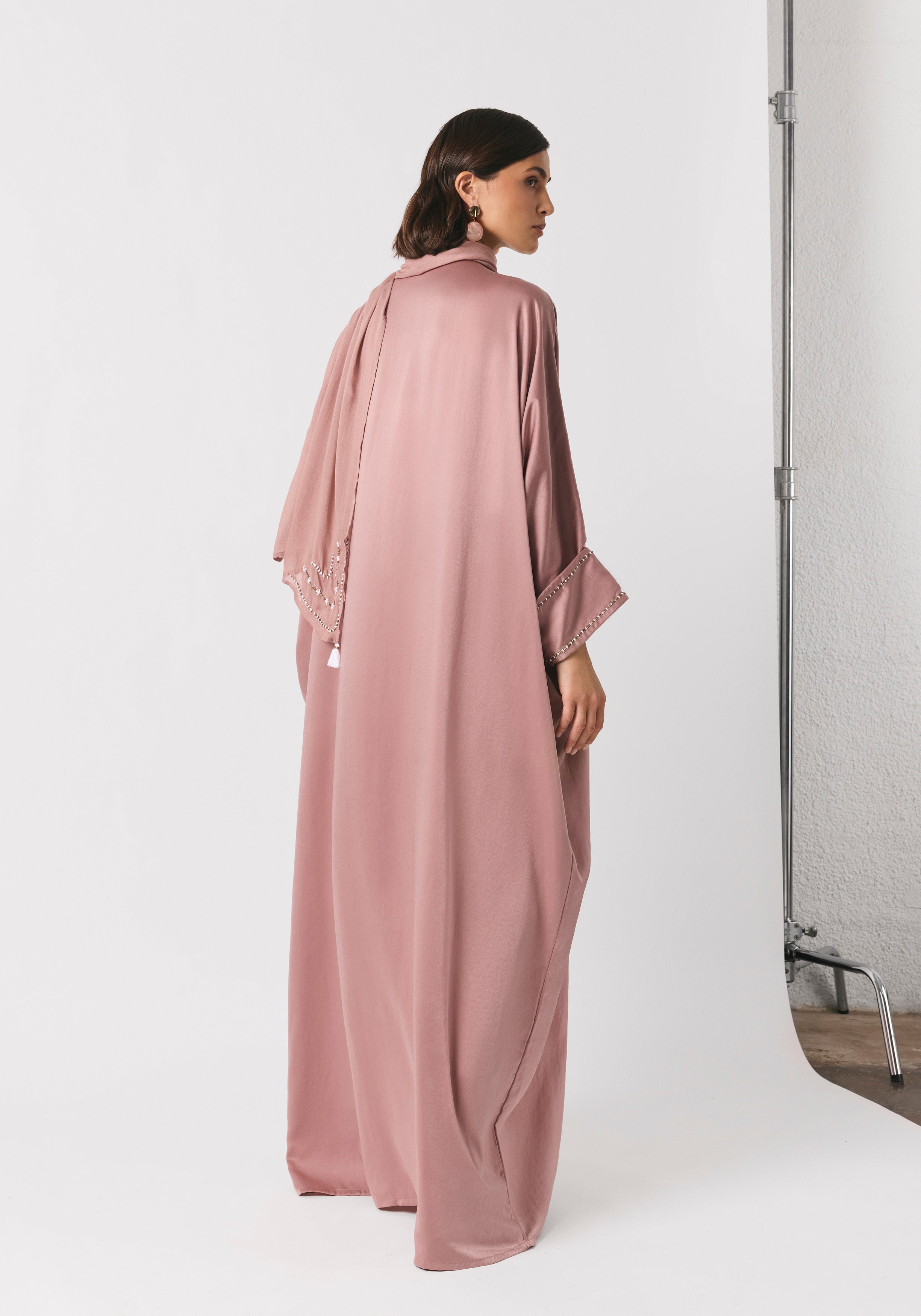 Dusty Pink Abaya & Shayla
