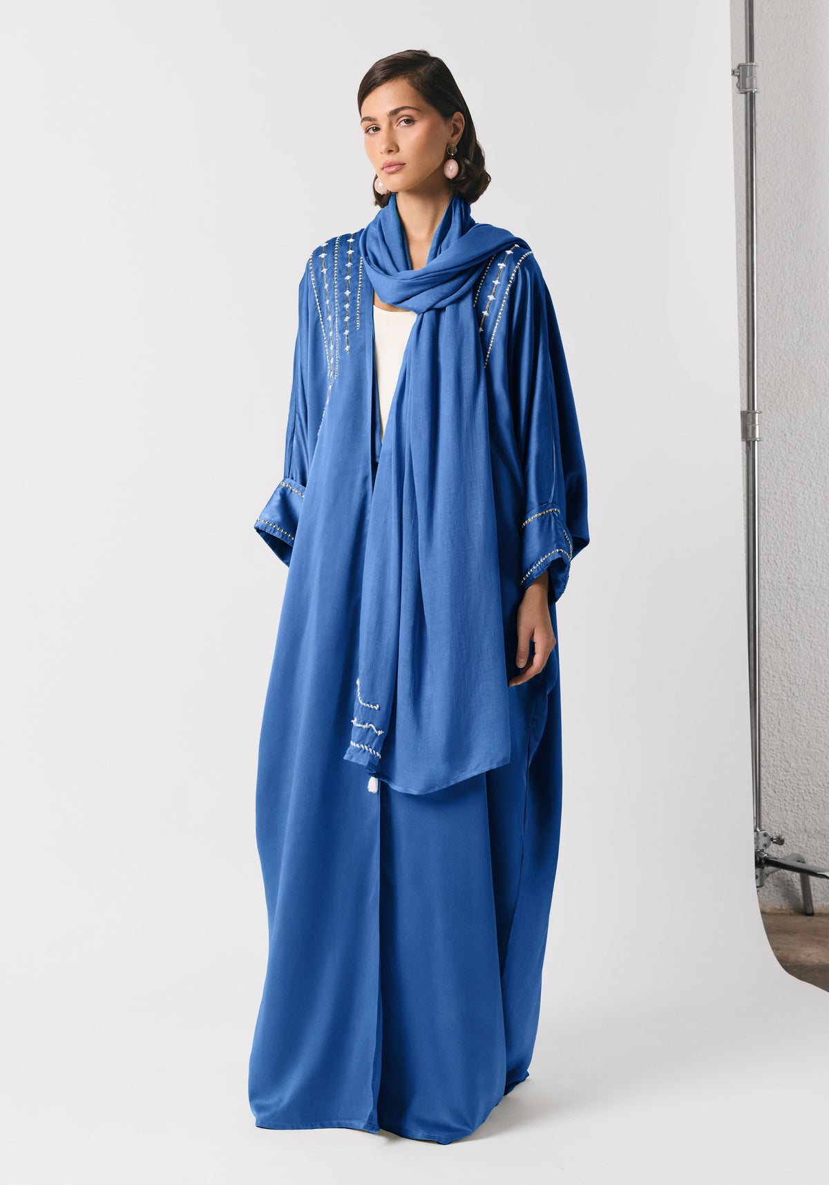 indigo blue Abaya and Shayla
