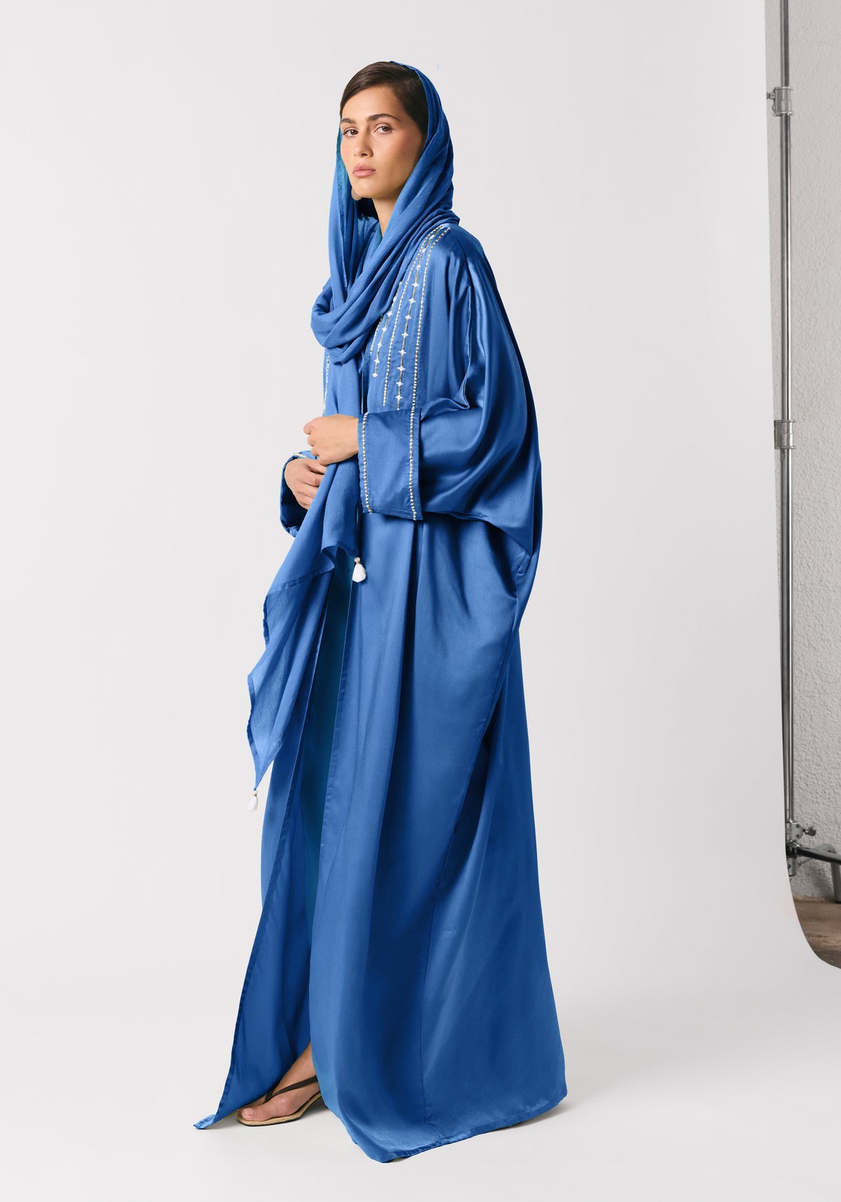 indigo blue Abaya and Shayla
